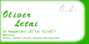 oliver letai business card